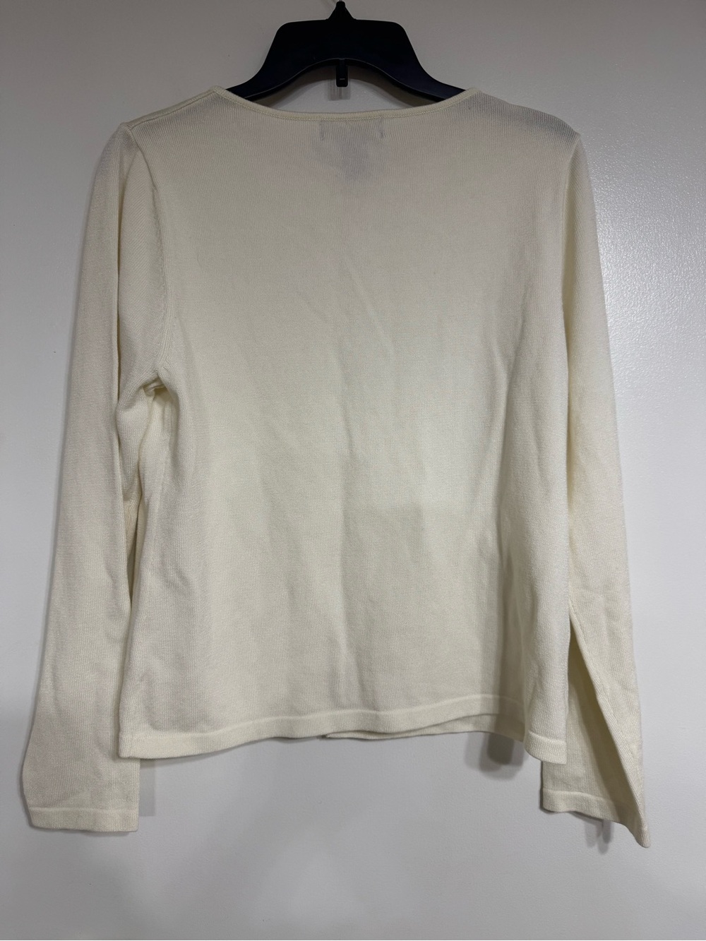 Charter Club Ivory Embroidered Button Cardigan - Picture 5 of 5